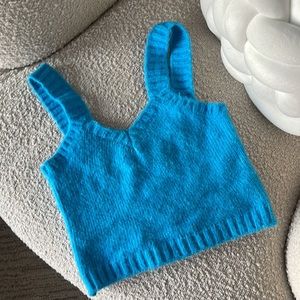 ELECTRIC BLUE KNIT TANK TOP